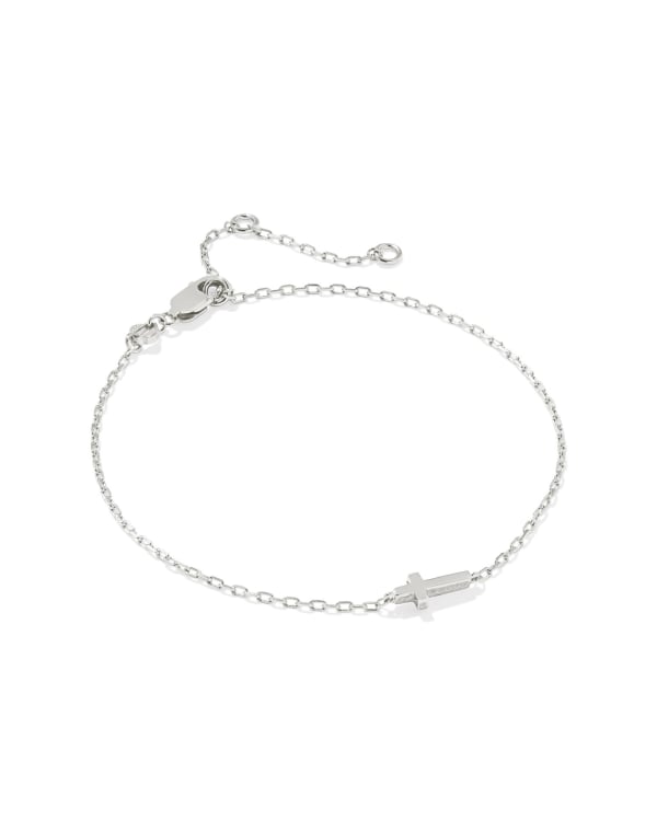 Cross Inline Bracelet in Sterling Silver
